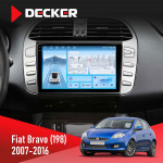 Штатная магнитола Fiat Bravo (198) 2007-2016 Decker D9-010 6x128 DSP 4G 2K