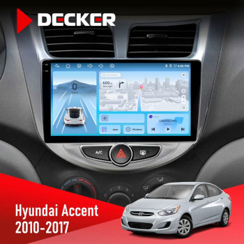 Штатная магнитола Hyundai Accent 2010-2017 Decker D9-010 6x128 DSP 4G 2K