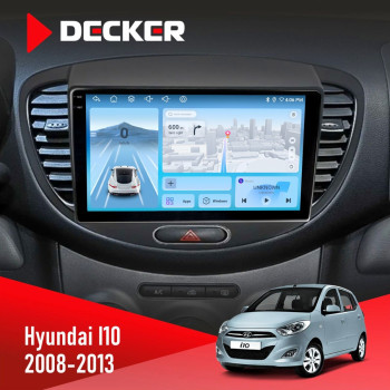 Штатна магнітола Hyundai I10 2008-2013 Decker D9-010 6x128 DSP 4G 2K
