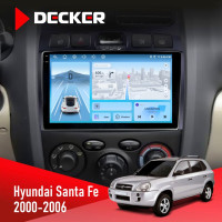 Штатна магнітола Hyundai Santa Fe 2000-2006 Decker D9-010 6x128 DSP 4G 2K
