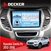 Штатная магнитола Hyundai Santa Fe 2012-2018 CAN Decker D9-010 6x128 DSP 4G 2K
