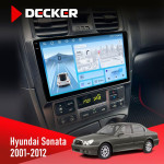 Штатна магнітола Hyundai Sonata (EF) 2001-2012 Decker D9-010 6x128 DSP 4G 2K