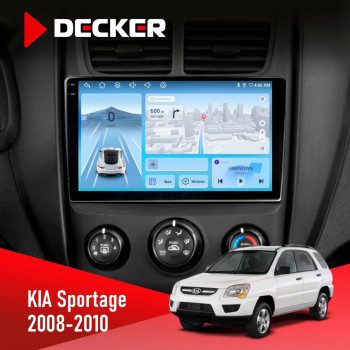 Штатная магнитола KIA Sportage 2008-2010 Decker D9-010 6x128 DSP 4G 2K
