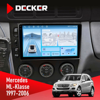 Штатна магнітола Mercedes-Benz ML-Class (W163) 1997-2006 AMP Decker D9-010 6x128 DSP 4G 2K