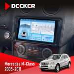Штатна магнітола Mercedes-Benz ML-Class (W164) 2005-2011 AMP Decker D9-010 6x128 DSP 4G 2K