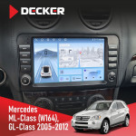 Штатна магнітола Mercedes-Benz ML-Class (W164) 2005-2011 Decker D9-010 6x128 DSP 4G 2K