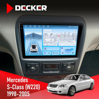 Штатна магнітола Mercedes-Benz S-Class (W220) 1998-2005 Decker D9-010 6x128 DSP 4G 2K