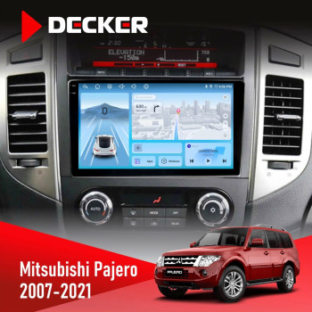 Штатная магнитола Mitsubishi Pajero 2007-2021 AMP Rockford Fosgate Decker D9-010 6x128 DSP 4G 2K