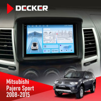 Штатная магнитола Mitsubishi Pajero Sport 2008-2015 Decker D9-010 6x128 DSP 4G 2K