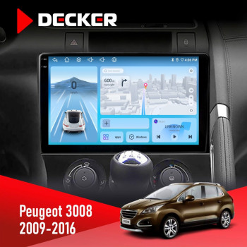 Штатная магнитола Peugeot (3008) 2009-2016 Decker D9-010 6x128 DSP 4G 2K