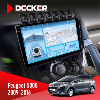 Штатная магнитола Peugeot (5008) 2009-2016 Climate Decker D9-010 6x128 DSP 4G 2K