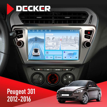 Штатная магнитола Peugeot 301 2012-2016 Decker D9-010 6x128 DSP 4G 2K