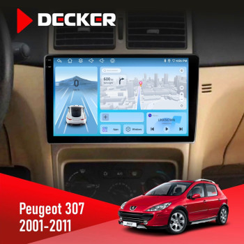 Штатная магнитола Peugeot 307 2001-2011 Decker D9-010 6x128 DSP 4G 2K