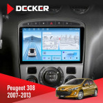 Штатная магнитола Peugeot 308 2007-2013 Black Decker D9-010 6x128 DSP 4G 2K