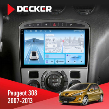Штатная магнитола Peugeot 308 2007-2013 Silver Decker D9-010 6x128 DSP 4G 2K