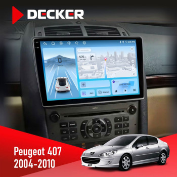 Штатная магнитола Peugeot 407 2004-2010 Decker D9-010 6x128 DSP 4G 2K