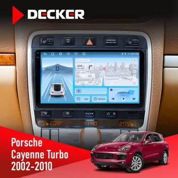 Штатная магнитола Porsche Cayenne Turbo 2002-2010 Decker D9-010 6x128 DSP 4G 2K
