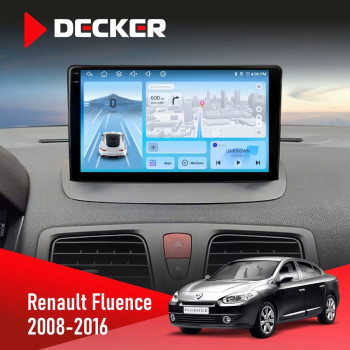 Штатная магнитола Renault Fluence 2009-2017 Decker D9-010 6x128 DSP 4G 2K
