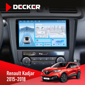 Штатная магнитола Renault Kadjar 2015-2018 Decker D9-010 6x128 DSP 4G 2K