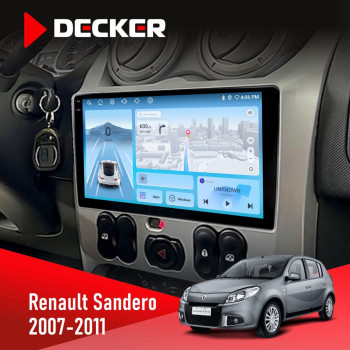Штатна магнітола Renault Sandero 2007-2011 Decker D9-010 6x128 DSP 4G 2K