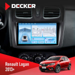 Штатна магнітола Renault Sandero, Logan 2012-2020 Decker D9-010 6x128 DSP 4G 2K