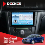 Штатна магнітола Skoda SuperB 2001-2008 Decker D9-010 6x128 DSP 4G 2K