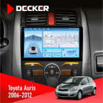 Штатная магнитола Toyota Auris 2006-2012 Decker D9-010 6x128 DSP 4G 2K