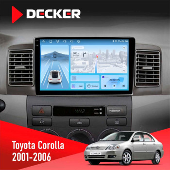 Штатная магнитола Toyota Corolla 2001-2006 Decker D9-010 6x128 DSP 4G 2K