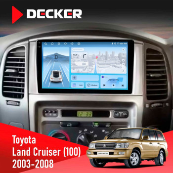 Штатная магнитола Toyota Land Cruiser (100) 2003-2008 Decker D9-010 6x128 DSP 4G 2K