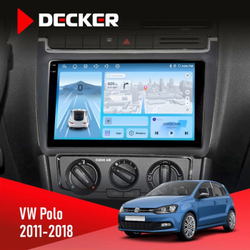 Штатная магнитола Volkswagen Polo 2011-2018 Decker D9-010 6x128 DSP 4G 2K