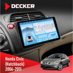 Штатная магнитола Honda Civic 2006-2011 (Hatchback) Decker D10-010 6x128 DSP 4G 2K
