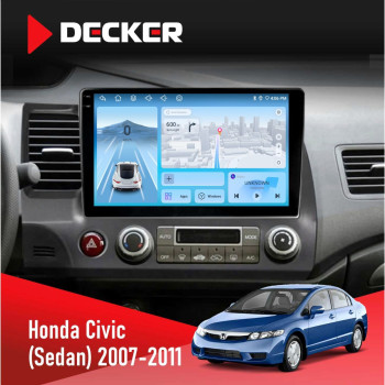 Штатная магнитола Honda Civic 2007-2011 (Sedan) Decker D10-010 6x128 DSP 4G 2K
