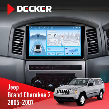 Штатная магнитола Jeep Grand Cherokee 2005-2007 Big Screen Decker D10-010 6x128 DSP 4G 2K