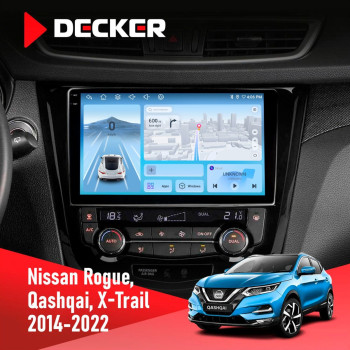 Штатная магнитола Nissan Qashqai, X-Trail 2014  Climate Decker D10-010 6x128 DSP 4G 2K