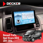 Штатная магнитола Opel Vivaro 2011-2015 Decker D10-010 6x128 DSP 4G 2K