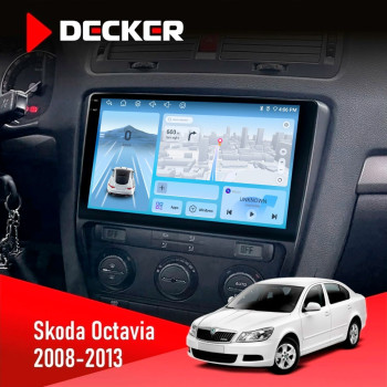 Штатна магнітола Skoda Octavia A5 2008-2013 Black Decker D10-010 6x128 DSP 4G 2K