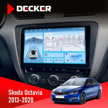 Штатна магнітола Skoda Octavia A7 2013-2020 Decker D10-010 6x128 DSP 4G 2K