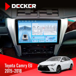 Штатная магнитола Toyota Camry 2015-2018 Decker D10-010 6x128 DSP 4G 2K