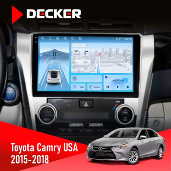 Штатная магнитола Toyota Camry 2015-2018 USA Decker D10-010 6x128 DSP 4G 2K