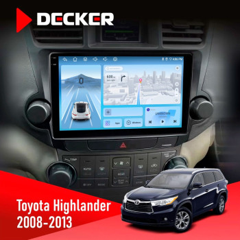 Штатная магнитола Toyota Highlander 2008-2013 Decker D10-010 6x128 DSP 4G 2K