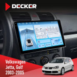 Штатная магнитола Volkswagen Golf 2003-2008 Climate 2 Decker D10-010 6x128 DSP 4G 2K