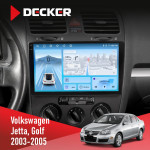 Штатная магнитола Volkswagen Golf 2003-2008 Decker D10-010 6x128 DSP 4G 2K