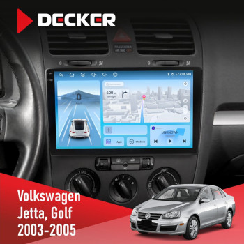 Штатная магнитола Volkswagen Golf 2003-2008 Decker D10-010 6x128 DSP 4G 2K