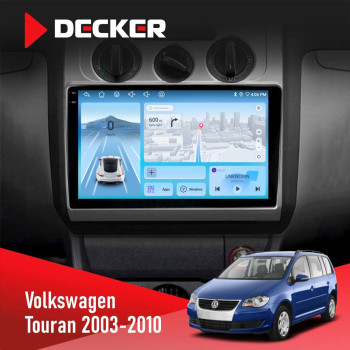 Штатная магнитола Volkswagen Touran 2003-2010 Conditioner Decker D10-010 6x128 DSP 4G 2K