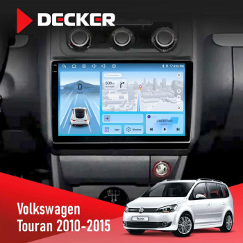 Штатная магнитола Volkswagen Touran 2010-2015 Climate Decker D10-010 6x128 DSP 4G 2K