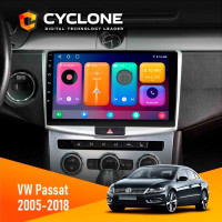 Штатная магнитола VW Passat (B6 B7) 2005-2014 CC 2012-2018 Black Cyclone C10-001 2x64 CPL