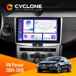 Штатная магнитола VW Passat (B6 B7) 2005-2014 CC 2012-2018 Black Cyclone C10-011 4x64 DSP