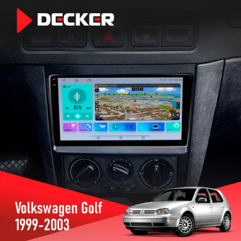 Штатная магнитола Volkswagen Golf 1998-2005 Decker D9-009 4x64, DSP, 4G, 2k