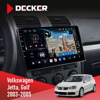 Штатная магнитола Volkswagen Golf 2003-2008 Climate 2 Decker D10-011 4x64 DSP 4G 360