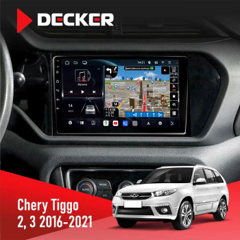 Штатна магнітола Chery Tiggo 2 3 2016-2021 Decker D9-011 4x64 DSP 4G 360